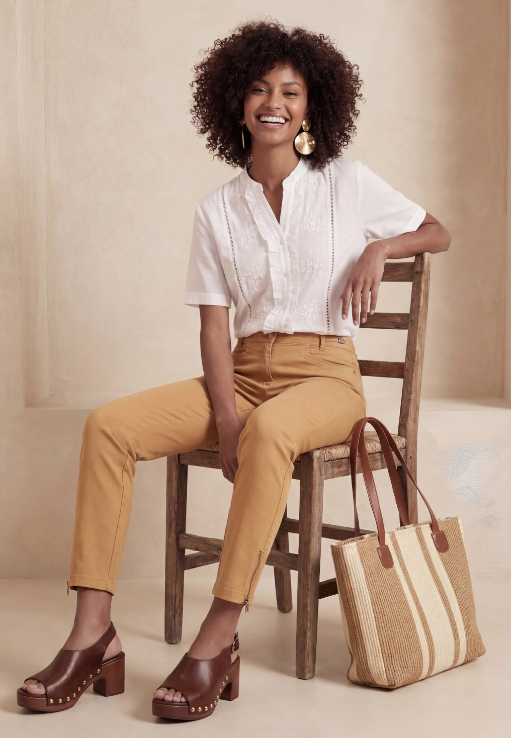 JEAN SLIM 7/8E - LUCIEN - SAFRAN